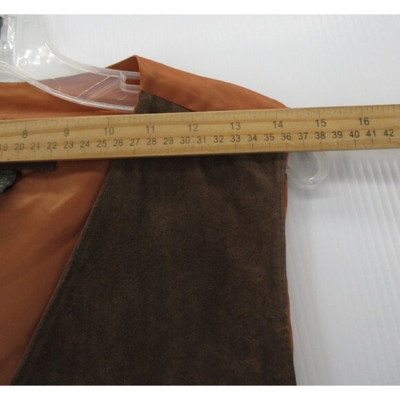 VINTAGE Banana Republic Vest XS Waistcoat Leather Suede Safari 90s * - Picture 7 of 12